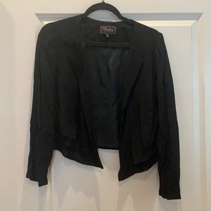 Black cropped Madewell dress jacket